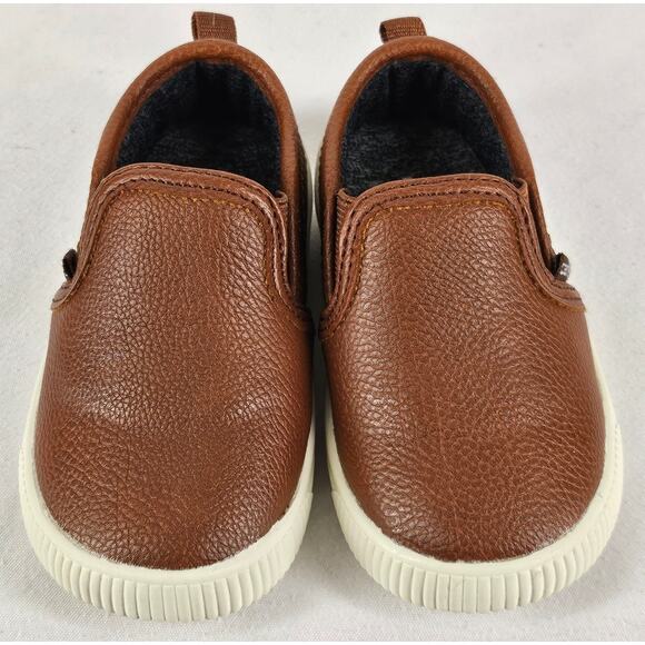 CARTER'S TODDLER BOY'S CASUAL BROWN / CREAM SLIP-ON SHOESIZE 5 MONTHS5 Months - Picture 3 of 9
